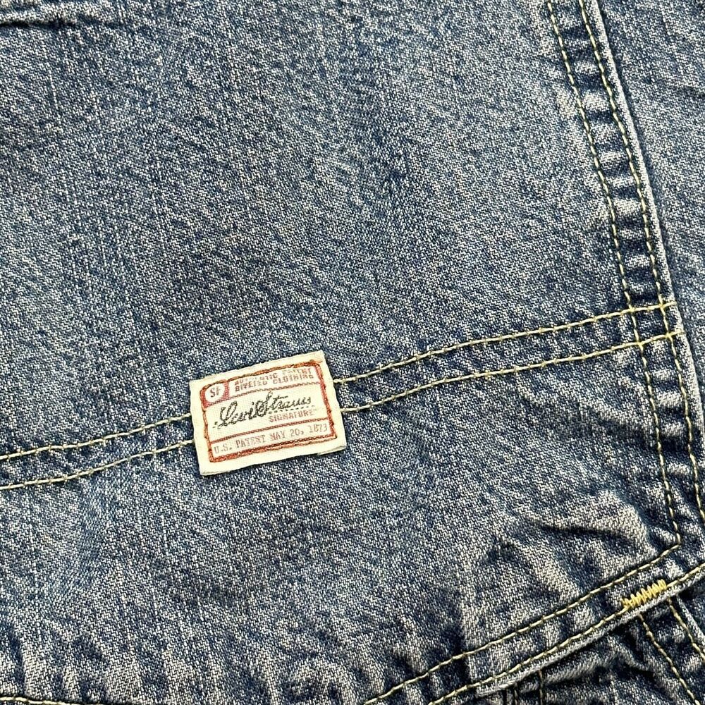 Levi Strauss Signature Jean Shorts Mens 34 Carpenter Baggy Skate Grunge Jort Y2K - Picture 8 of 11